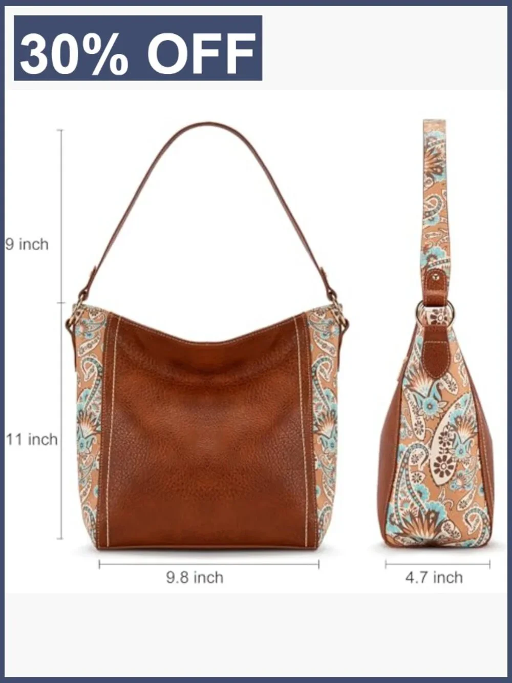 Hobo Bag for Women Soft Faux Leather Shoulder Purse Medium Crossbody
